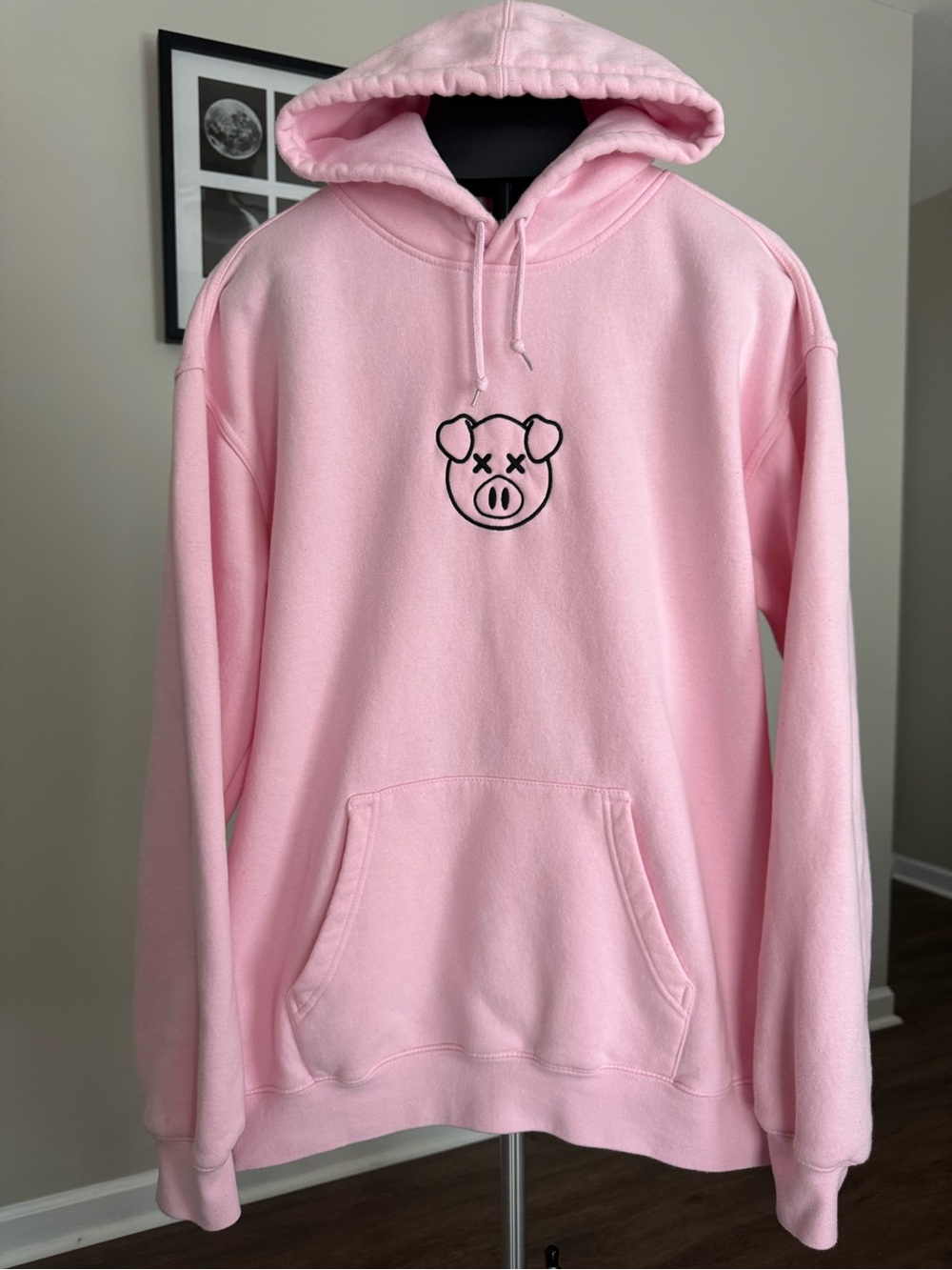 Shane Dawson Men's Pink Pullover Hoodie with Pig Logo L